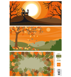 Marianne D 3D Knipvellen Eline's  Autumn Backgrounds AK0073