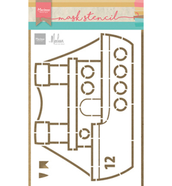 Marianne Design- Craft Stencil - PS8110 - Stoomboot by Marleen