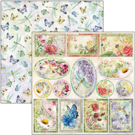 Ciao Bella - Microcosmos - Dubbelzijdige patronen pad 30,5 cm x 30,5 cm. - CBT037