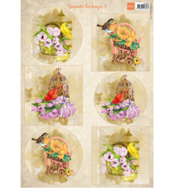 Marianne Design -  3D Knipvellen A4 - Birds & Birdcages 1 -  VK9585