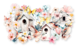 Collage Die-cuts Fly Away