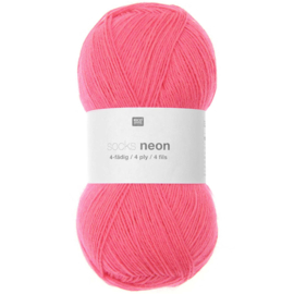 Rico Sokkenwol - Neon - 4 draads - Rood 383371.003