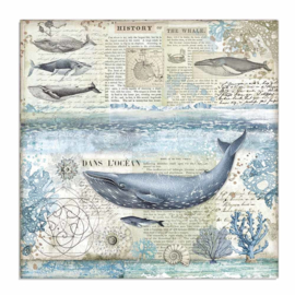 Stamperia - Arctic Antarctic - Paper - 30,5 x 30,5 cm. - Whale