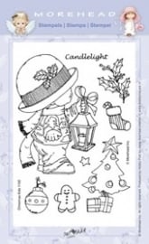 Morehead Clear Stamps Kerst Candlelight 1102