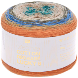 Rico Creative Cotton Dégradé Lucky 8 - 383307.006 Azur - Orange