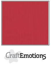 CraftEmotions linnenkarton 10 vel  Kersen rood  30,5x30,5cm