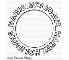 Die-namics Happy Holidays Circle Frame  MFT-1190