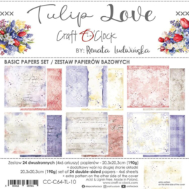 Craft O' Clock - Tulip Love - Basic Paper Set 20.3x20.3cm