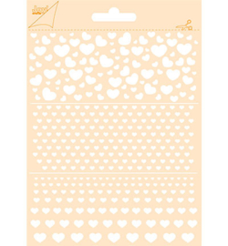 Joy!Crafts -  Poly Besa Stencil 6002/0852  -  Hartjes