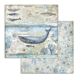 Stamperia - Arctic Antarctic - Paper - 30,5 x 30,5 cm. - Whale