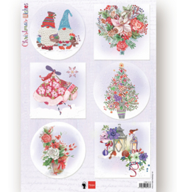Marianne Design A4 Knipvel - Christmas Wishes gnomes -EWK1279