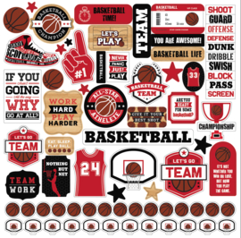 Echo Park - Basketball Design Papier - 30,5 x 30,5 cm.