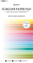 SL Paper Pad Double sided Gradient White fade Slimline Essentials nr.31