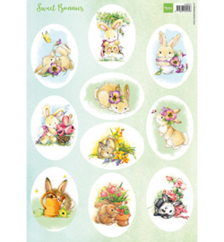 Marianne Design -  3D Knipvellen A4 - Sweet Bunnies -  VK9575