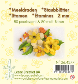 Leane Creatief - Meeldraden Matt & Pearl -  Brown