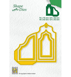 Nellie Snellen Shape Dies - Double tag - SD179