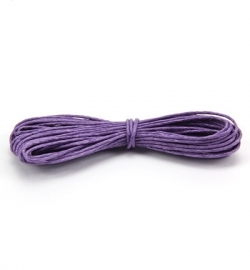 Wax Katoen Koord Rond Violet  8305