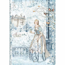 Stamperia - Winter Tales - Rice Paper - A4  Fairy in the Snow
