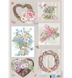 Marianne Design A4 Knipvel Els(EWK)Country Flowers 2 - EWK1248