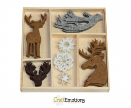 Vilten Ornamenten Reindeer and Antlers Winter Woods 800400/0141