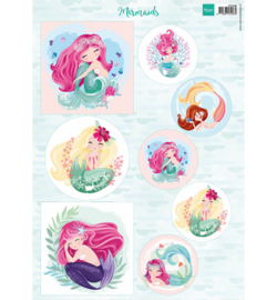 Marianne Design -  3D Knipvellen A4 - Mermaids -  VK9588