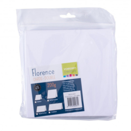 Florence • dubbele kaarten 200g 15,5x15,5cm x25 wit