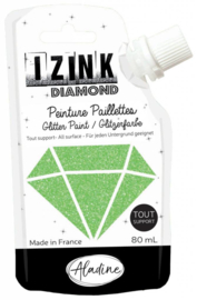 IZINK Diamond glitterverf/pasta - 80 ml, lichtgroen - 80843