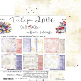 Craft O' Clock - Tulip Love - Basic Paper Set 20.3x20.3cm