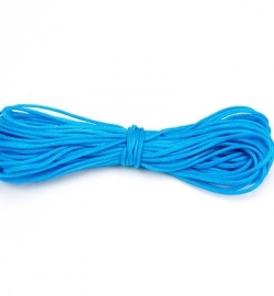 Wax Katoen Koord Rond Turquoise  8315