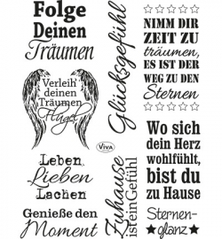 Viva Decor My Paper World Silikon-Stempel  Spreuken Duits  4003 143 00