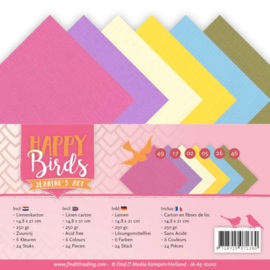 Linnenpakket - A5 - Jeanines Art - Happy Birds