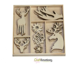 Houten Ornamenten Winter Woods Rendier 811500/0141