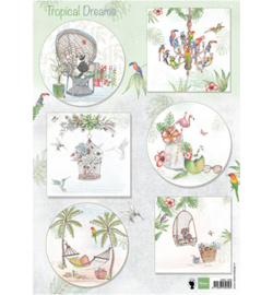 Marianne Design A4 Knipvel - Tropical Dreams  EWK1260