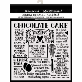 Stamperia Thick Stencil - 18x18cm - Chocolate cake