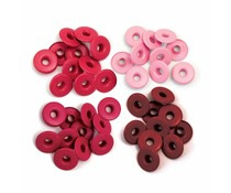 We R Memory Keepers Red Crop-A-Dile Wide Eyelet 40pcs