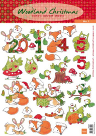 Marianne Design Woodland Christmas AK0059 No.1