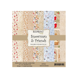 Reprint- Snowman & Friends  30.5 x 30.5 cm Paper Pack (CRP042)