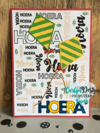 CarlijnDesign Stempels Hoera