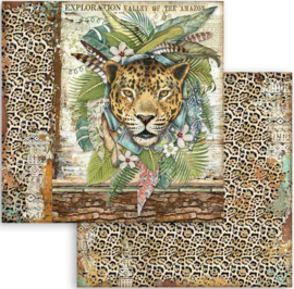 Stamperia -  Amazonia - Jaguar - Paper - 30.5 x 30.5 cm