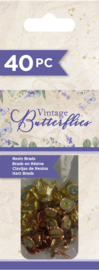 Crafter's Companion Vintage Butterflies Resin Brads