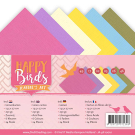 Linnenpakket - 4K - Jeanines Art - Happy Birds