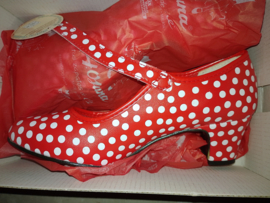 Spaanse schoenen rood wit - polkadot - maat 34