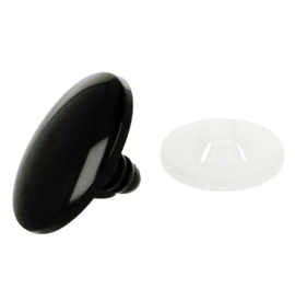 Dierenoogjes 09/06 mm - ovaal (zwart) - tube met 44 stuks