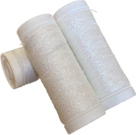 Borduurgaren metallic 30 cream/wit 100 m