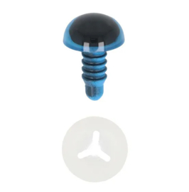 Dierenoogjes 15 mm - veiligheidsoogjes (blauw) - tube van 34 stuks