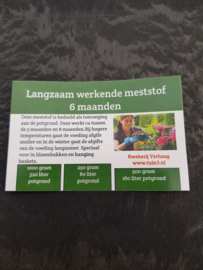 Langzaam werkende meststof 6 maanden 500 gram eigen merk