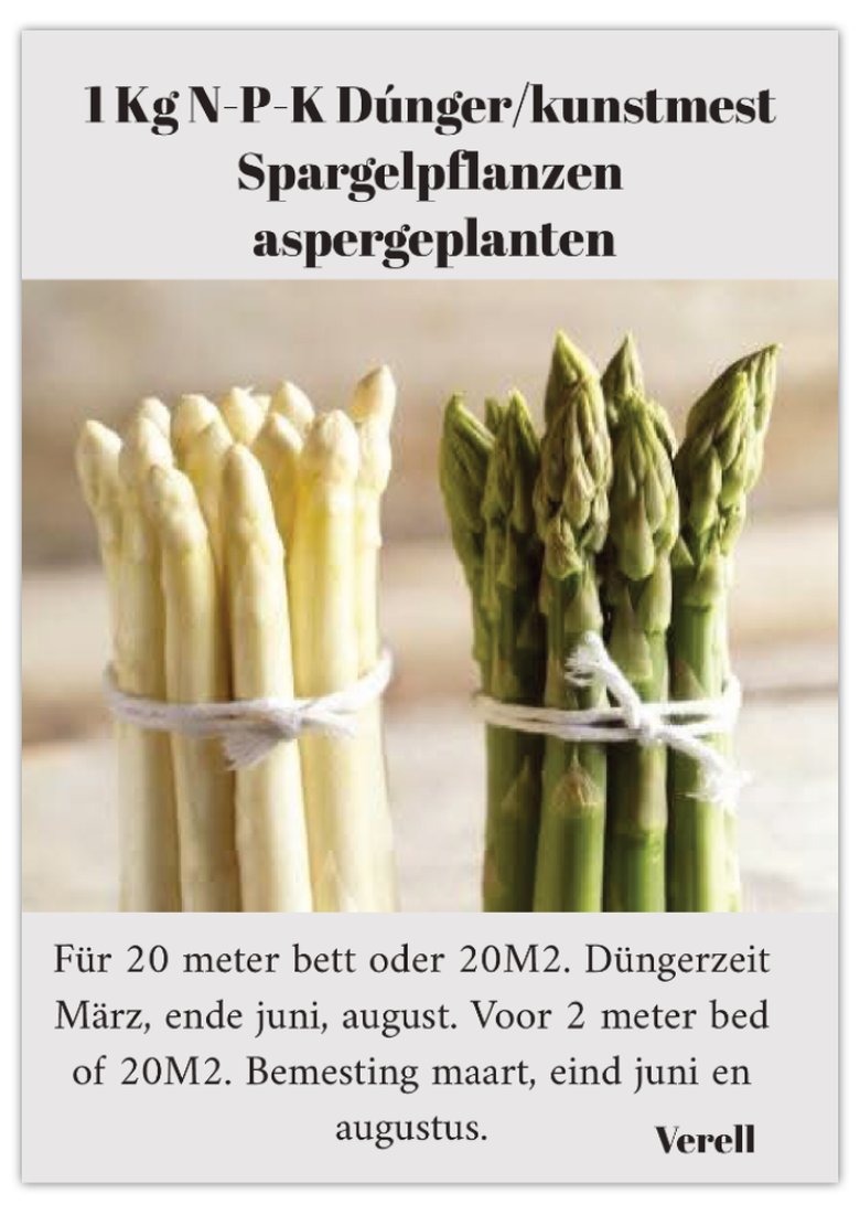 Emmertje N-P-K bemesting speciaal voor asperge 1kg