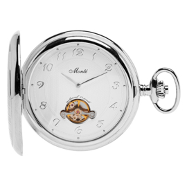 Monté Mechanisch Swiss Made Savonet Guilloche Zakhorloge Strepen 50mm