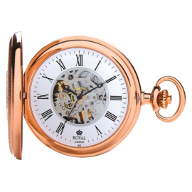 Royal London Skelet Half Hunter Rose Goud 50mm