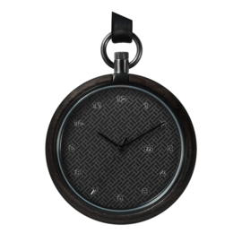 Auteur Watches Memento Midnight - Ebbenhout en Zwart Staal Houten Zakhorloge 44mm